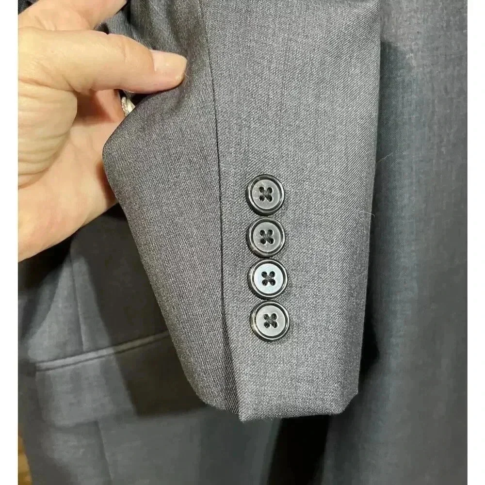 Lauren Ralph Lauren Wool Blend Gray Two Button Blazer Men's Size 46R